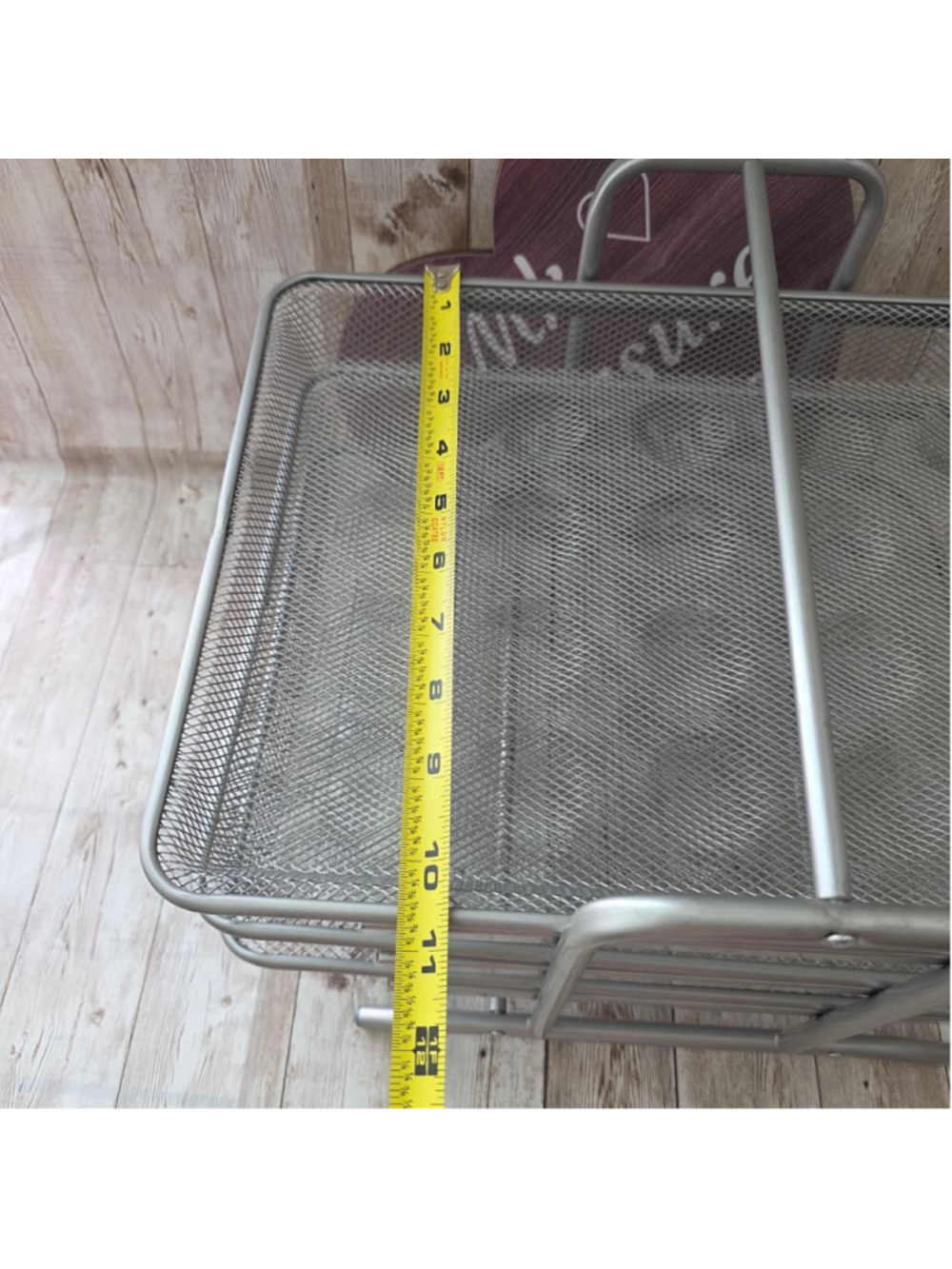 Silver Mesh 3-Tier Office Desk Organizer - Picture 5 of 5